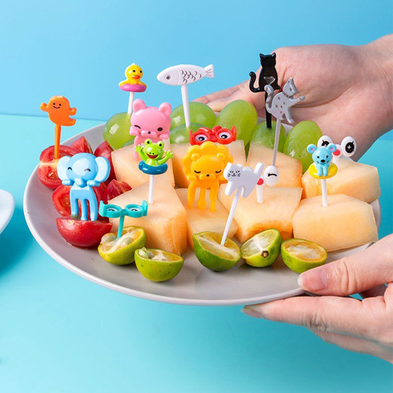 Nĩa trái cây hoạt hình cho trẻ em Gậy Bento Hình động vật Nĩa trái cây nhỏ tại nhà Gậy tráng miệng