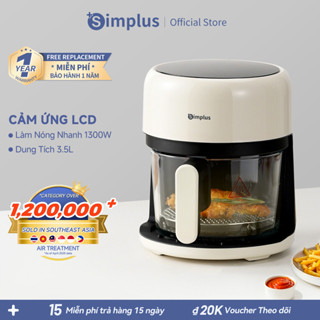 Simplus Nồi Chiên Không Dầu Dung Tích 3.5L Lòng Nồi Thủy Tinh KQZG017 - Bảo Hành 1 Năm 1 Đổi 1