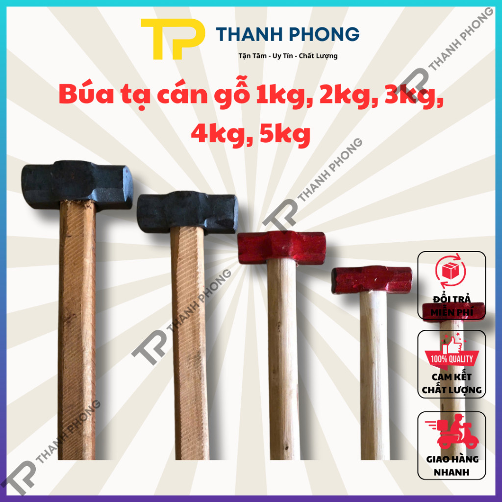 Búa Tạ 5kg , Búa PCCC, Thoát Hiểm, Cứu Hộ, Cứu Nạn, Chắc chắn, Bền đẹp - Cửa Hàng Vật Tư Thanh Phong