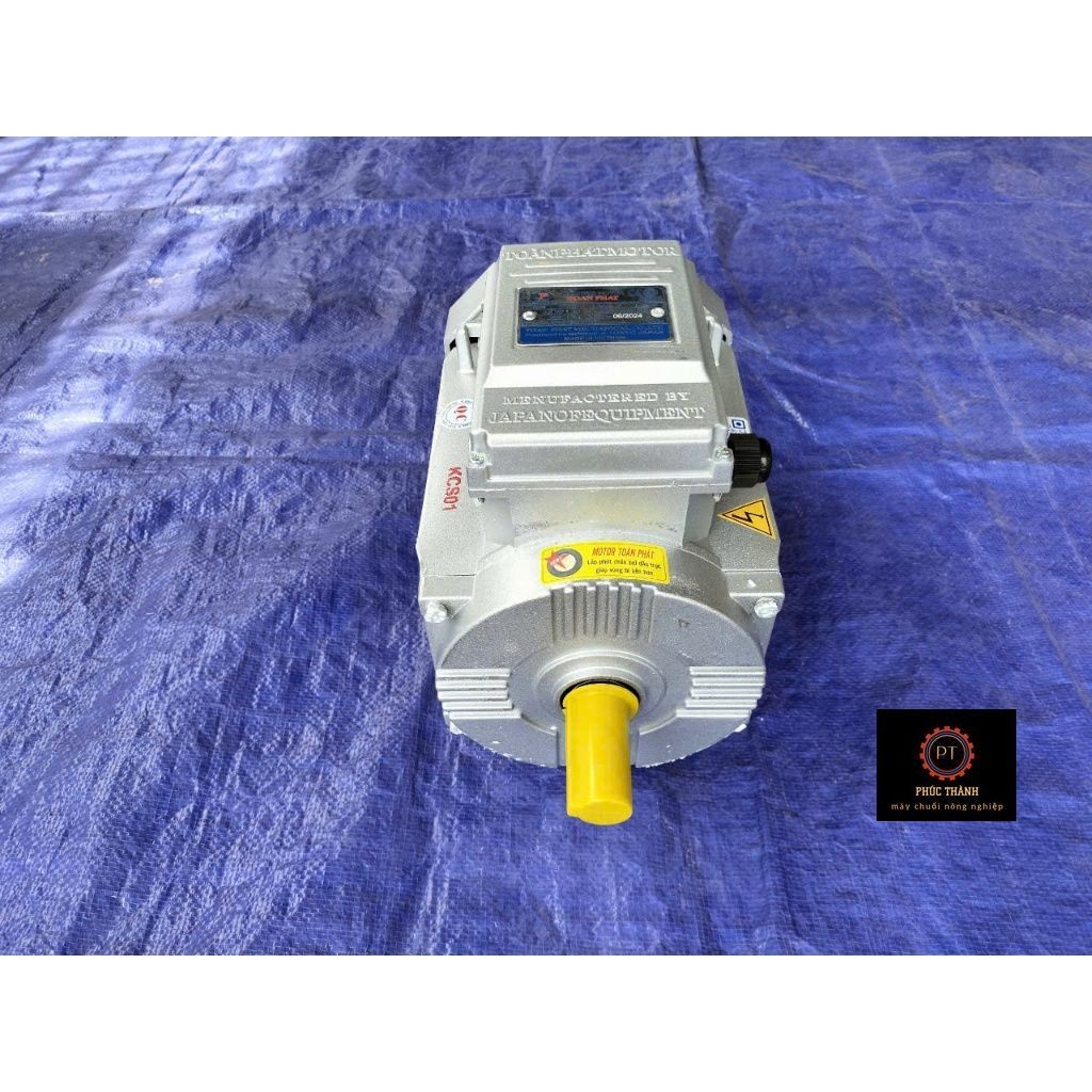 MOTOR ĐỘNG CƠ ĐIỆN 1 PHA 220V TOÀN PHÁT 1,5KW( 2HP ) TUA CHẬM 1400V/P, DÂY ĐỒNG 100%.