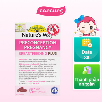 Thực phẩm bảo vệ sức khỏe Nature's Way PreConception Pregnancy Breastfeeding Plus