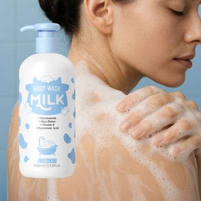 Sữa tắm LAIKOU 400ml Làm sạch nhẹ nhàng Dưỡng ẩm lâu trôi với Axit Hyaluronic Kết cấu da mịn màng