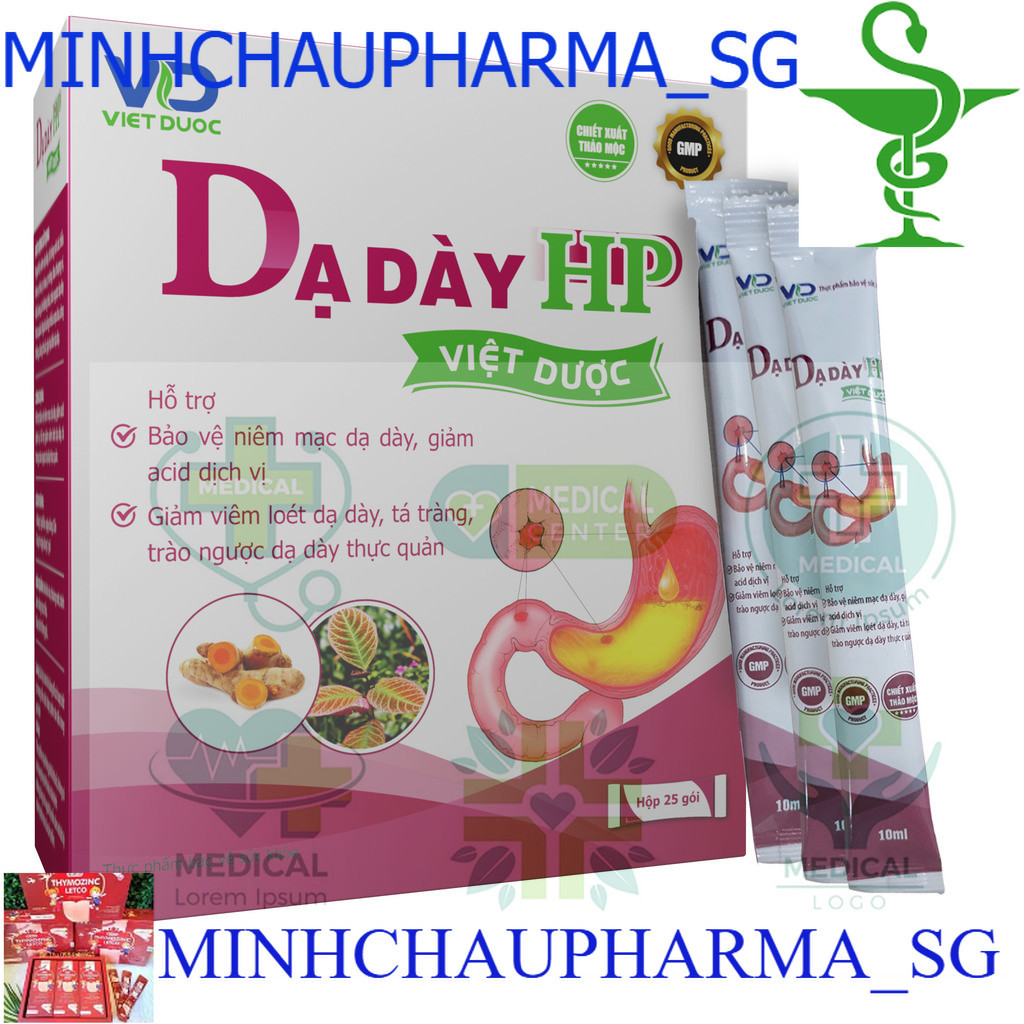 Dạ Dày HP Việt Dược,được bào chế dưới dạng dung dịch uống để hỗ trợ các vấn đề về tiêu hóa.