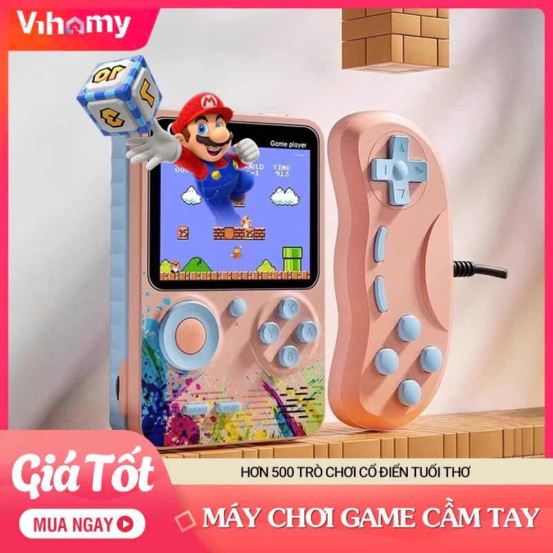 Máy Chơi Game Cầm Tay 500 Trò Chơi Cổ Điển Game Boy Máy Game Mini G5 Kết Nối TV Sạc Pin Tiện VIHOMY