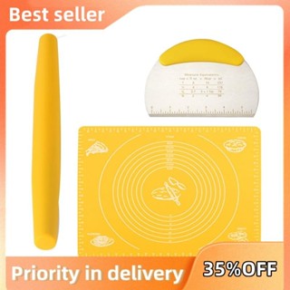 Bộ kẹp cán silicon và thảm nướng bánh, máy cắt bột, dùng làm bột, bánh Pizza, bánh ngọt, bánh ngọt, mì ống, bánh quy