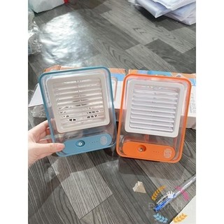 Quạt điều hòa tích điện phun sương mini cảm ứng nhỏ gọn đa năng tích hợp đèn ngủ thông minh s908