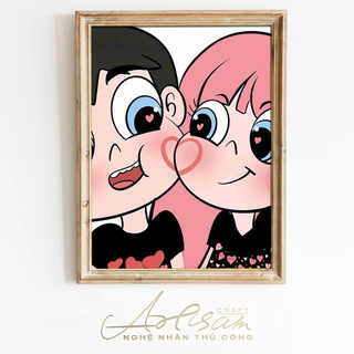  Tranh sơn dầu kỹ thuật số, khổ 40x50cm,Công chúa bướm sao