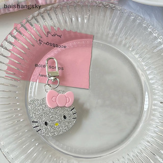 Baishangsky Y2K Kawaii Sáng Bóng KT Mèo Móc Khóa Ngọt Mát Kitty Móc Khóa Hello Kitty Charm Túi Mặt Dây Chuyền Ba Lô Treo Trang Trí baishangsky