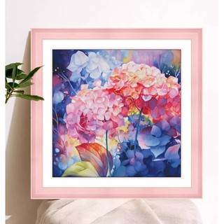  11CT thêu chữ trang trí tường 90x90 cm, bông tuyết
