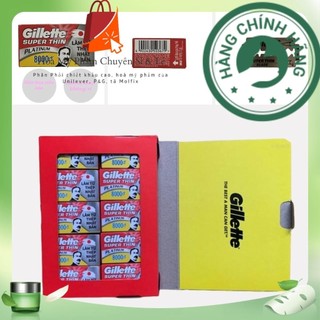 Lưỡi Lam Gillette Super Thin Platinum - Hộp 100 Lưỡi ( 20 hộp nhỏ, mỗi hộp 5 lưỡi)