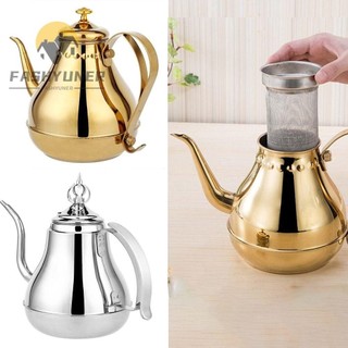 Nồi miệng dài FASHYUNER, có bộ lọc Infuser 1.8L / 1.2L Ấm đun nước, Bình đựng nước ấm trà ô Long màu xanh lá cây Ấm đun nước cà phê bằng thép không gỉ Dụng cụ pha cà phê trà