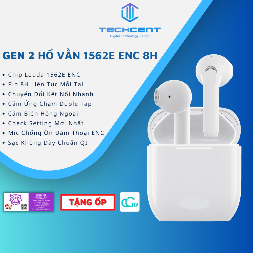 Wekome Gen2 Louda 1562E ENC Pin 8h - Chuyển Kết Nối Nhanh 2 Điện Thoại - Không Dây Nhét Tai Cao Cấp