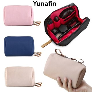 YUNAFIN Túi Trang Điểm, Túi Bảo Quản Du Lịch Phân Vùng Dacron, Di Động Chống Thấm Nước Dung Tích Lớn Nhiều Màu Son Môi Gói Bảo Quản