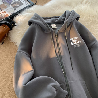 Áo Hoodie có sẵn Unisex dài tay có dây kéo Áo Hoodie nam cổ điển Bảng chữ cái đơn giản Áo Hoodie nữ Baju Áo Hoodie Perempuan Baju Áo Hoodie Lelaki