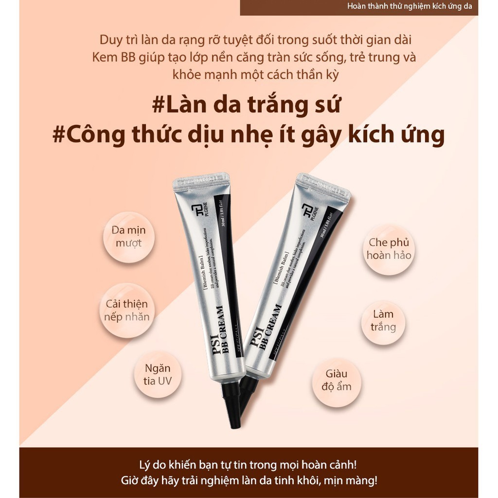 Kem nền tái sinh PSI BB Cream SPF 37/PA++ ( trang điểm và dưỡng da ) Pion Tech 30ml