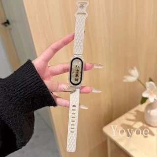 Dây đeo đồng hồ silicon thời trang cho Xiaomi Mi Band 10 9 8 7 NFC Vòng đeo tay thể thao Dây đeo cổ tay Miband 5 6 4 3 Phụ kiện