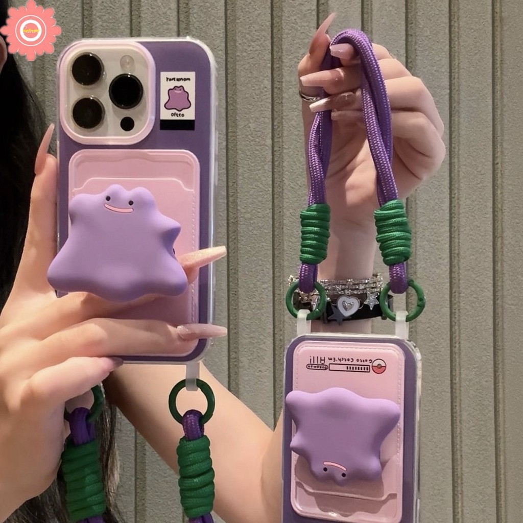 Ốp điện thoại hình quái vật màu tím dễ thương sáng tạo thời trang Tương thích cho IPhone | BigBuy360 - bigbuy360.vn