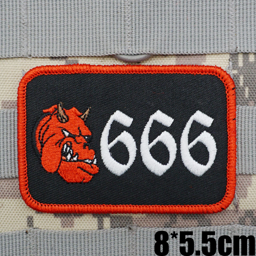 [Tùy chỉnh] AQ Bulldog 666 Morale Chapter3D Velcro Miếng dán / Huy hiệu / băng đô / Biểu tượng trang