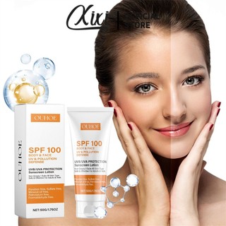 Ouhoe Kem chống nắng hiệu quả Sản phẩm chăm sóc da Kem bảo vệ an ninh Essential Not Greasy Unisex Kem chống nắng Chăm sóc sắc đẹp Nhẹ nhàng Kem chống nắng Nhu cầu phổ biến