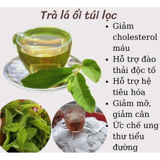 Trà Lá Ổi Giảm Cân Giảm Đường Huyết Tăng Sức Đề Kháng Túi Lọc 60 Gói