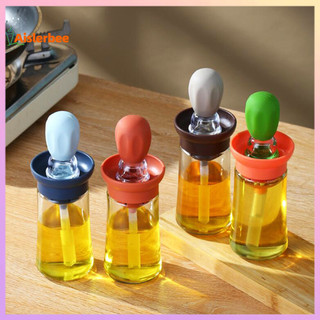 Aislerbee 1 Bộ Bàn Chải Dầu 180ML Chai Bàn Chải Chống Rò Rỉ Không Thả Bộ Chai Dầu Ô Liu Thủy Tinh 2 Trong 1 Cho Nhà Bếp