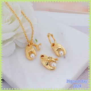 [Vivienne] Bộ bông tai vàng móng vuốt cua Freda Nữ / 09074