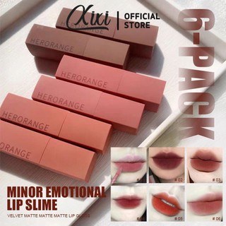  HERORANGE Velvet Matte Finish Lip Stain-Mousse Textured Lip Clay, Naked Shade, Rich Pigment Lip Tint Lipstick
