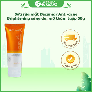 Sữa rửa mặt Decumar Anti-acne Brightening sáng da, mờ thâm tuýp 50g