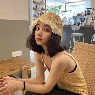 Mũ nón rộng vành cói đi biển cao cấp đẹp cho nữ iLita cói mềm nơ ren thời trang vintage Gaucho phong cách Hàn Quốc