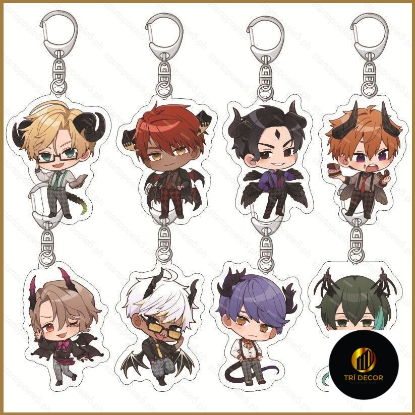 Sta5 Obey Me acrylic móc khóa hoạt hình anime mặt dây chuyền