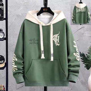 Áo Có Mũ Trùm Đầu Nam Thu Đông Phong Cách In Chữ Phong Cách Hồng Kông Áo Khoác Nam Dạo Phố Thiếu Niên Lông Cừu Chui Đầu