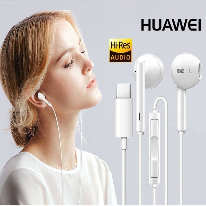 Bonine Chính Hãng Huawei Cm33 Tai Nghe Usb Type-c in Ear Mic Tai Nghe Cho Huawei Mate 10 Pro Mate 20