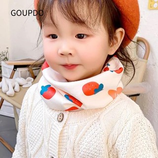 Goupdo 0-12 tuổi Khăn quàng cổ trẻ em mùa đông, Khăn quàng cổ trẻ em bằng vải Cotton thoáng khí Dacron, Mềm mại và thân thiện với làn da Ấm áp cổ mềm mại chống gió Cổ áo trẻ em