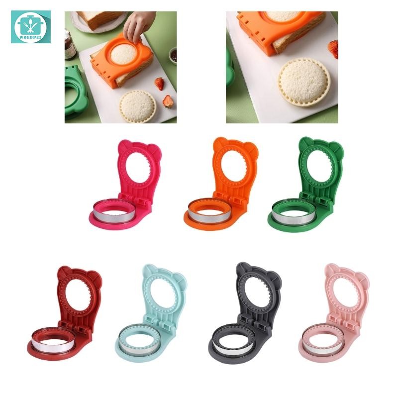 Máy cắt và niêm phong bánh sandwich Woedpez Máy làm bánh mì kẹp hình tròn Máy cắt bánh quy