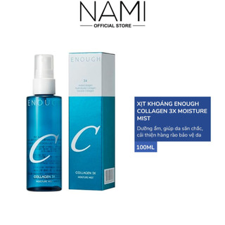 Xịt khoáng dưỡng ẩm Enough Collagen 3X Moisture Mist dịu nhẹ an toàn cho da 100ml
