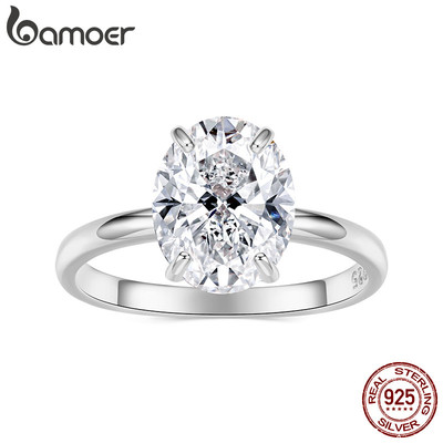 Bạn gái sẽ yêu ngay nhẫn bạc 925 hình bầu dục 3.5 carat này - quà tặng hoàn hảo!