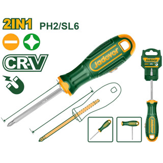  Tua vít 2 đầu dẹt & bake 2 trong 1 Jadever Thép Crv chịu lực bền bỉ Tô vít Tuốc nơ vít có từ 