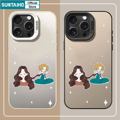 Ốp Điện Thoại Suntaiho Thẩm Mỹ Ngôi Sao Lãng Mạn Cặp Đôi Mẫu IDM Cứng Cao Cấp Chống Sốc Cho iPhone 11 12 13 14 15 16 Pro Max IP