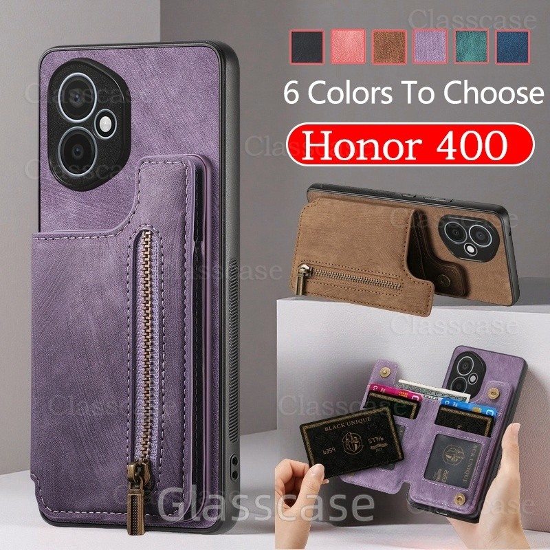 Honor 400 2025 Vỏ Cho Honor 400 pro lite 400pro 400lite Honor400pro Honor400lite Retro Da Dây Kéo Ví