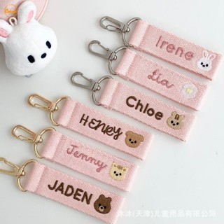 Nametag thêu tên theo yêu cầu, tag treo cặp, balo, vali cho bé thẻ tên có móc khoá tránh thất lạc oi