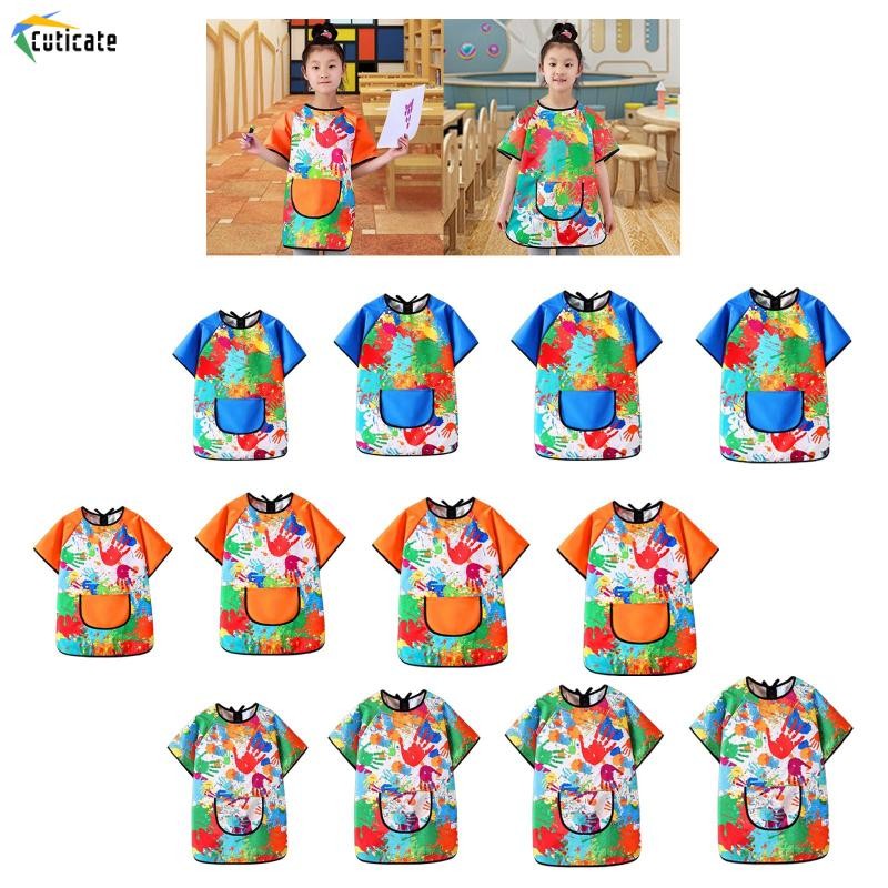 Tạp dề nghệ thuật trẻ em Nghệ thuật trẻ em Smock Dễ dàng làm sạch Mềm mại với túi Đồ dùng vẽ tranh cho đồ thủ công Vườn nấu ăn Vẽ