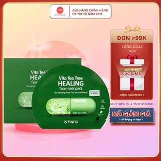  Mặt nạ BNBG Hộp 10 miếng mask bnbg tràm trà Vita Tea Tree Healing Mask 30ml giúp phục hồi da dầu mụn 