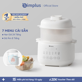 Simplus Nồi Nấu Chậm 1L  DDG-10B  Nồi Nấu Cháo Chậm  - Bảo Hành 1 Năm 1 Đổi 1 DDGU001