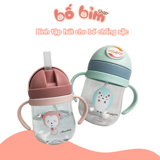  Bình tập hút cho bé chống sặc bình uống sữa có tay cầm chịu nhiệt tốt 250ml - Shop Bố Bỉm 