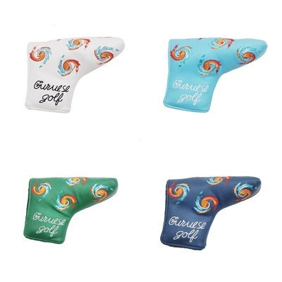 GOLF Thời Gian Vận Chuyển Thêu Putter Bao GOLF Club Cover Flat Putter Cover Hình Bán Nguyệt Đầu Bao 