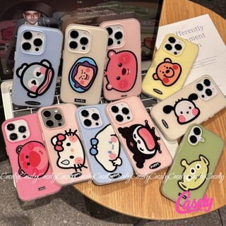 Vỏ Cho IPhone 17 16 14 15 13 12 11 Pro Max X XSMax XR 6 6S 7 8 16 15 14 Plus Động Vật Hoạt Hình Màu 2 Trong 1 Trường Hợp
