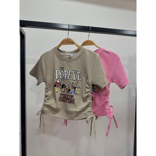 Áo babytee Popeyes rút eo bé gái