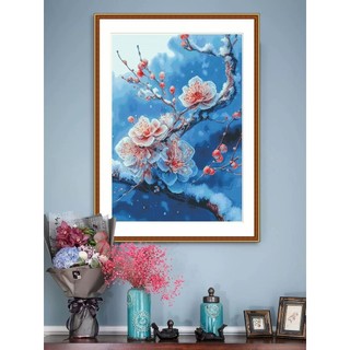  11CT thêu chữ trang trí tường 68x93 cm, Yuxuehanmei