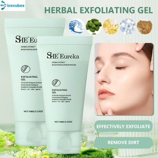  She Eureka Gel Tẩy Tế Bào Chết Làm Sạch Sâu Da Mặt Tẩy Tế Bào Chết Loại Bỏ Mụn Đầu Đen Chiết Xuất Thảo Dược Dưỡng Ẩm Nuôi Dưỡng Chăm Sóc Da 100G ICECUBES 