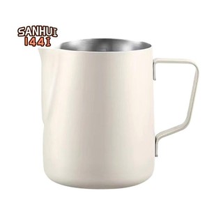 Bình tạo bọt sữa bằng thép không gỉ Bình tạo bọt sữa Vòi Latte Art Bình tròn Latte Art Bình sữa Bình sữa tạo bọt Chuyên nghiệp Barista Bình hấp sữa